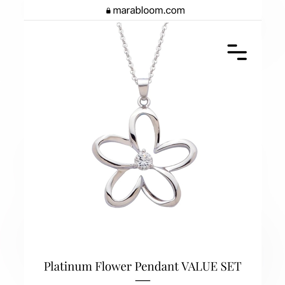 Platinum Flower Pendant Value Set